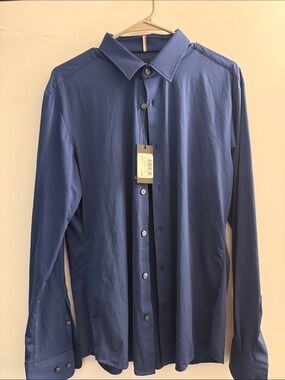 Boss Men’s Royal Blue Long-Sleeve Dress Shirt